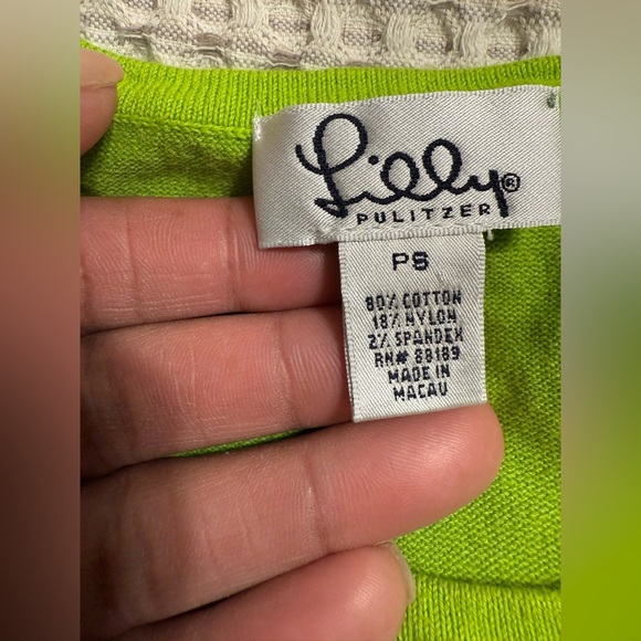 Lilly Pulitzer Bright Green Knit Top - Picture 2 of 8